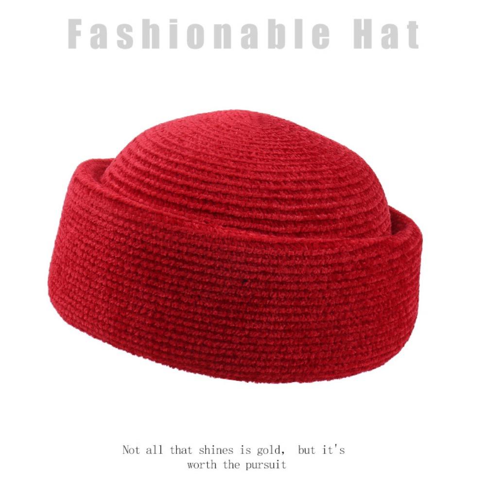 French Style Chenille Pillbox Hat Fedoras Fedora Hat Vintage Medicine Box Hat Wedding Party
