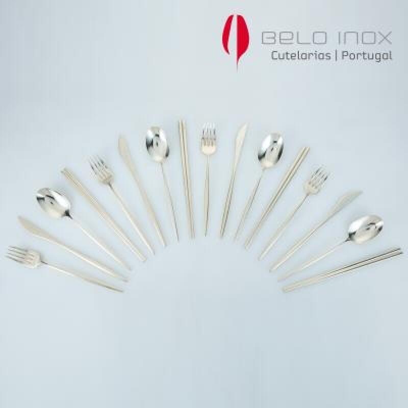 [belo inox] Spirit Titanium Champagne Dinner Set for 4