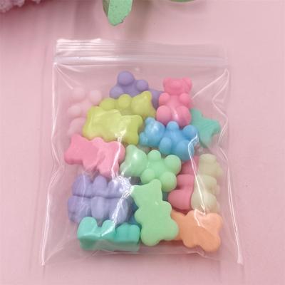 Home Party Supplies Loose Beads Necklace Solid Color Cute Bear Beads Rubber Bear Shaped DIY 20Pcs Bracelets Jewelry Making 18*11mm