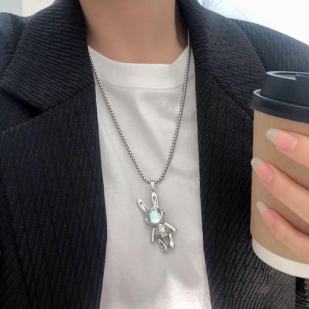 Colier Hip-Hop Trendy din Oțel Titan pentru Bărbați - Fashionabil, Versatil și Accesoriu Emoțional pentru Cuplu.