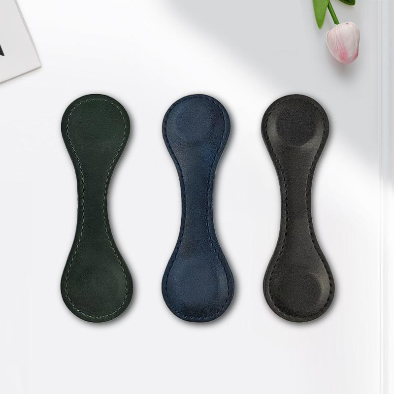 Magnetic  Leather Bookmark Crazy Horse Leather Bookmark Powerful Magnetic Retro Design Bookmark Ins