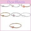 Pulseira Pandora Fecho Coroa Formato Coração em Ouro Rosa Elegante e Durável Presente