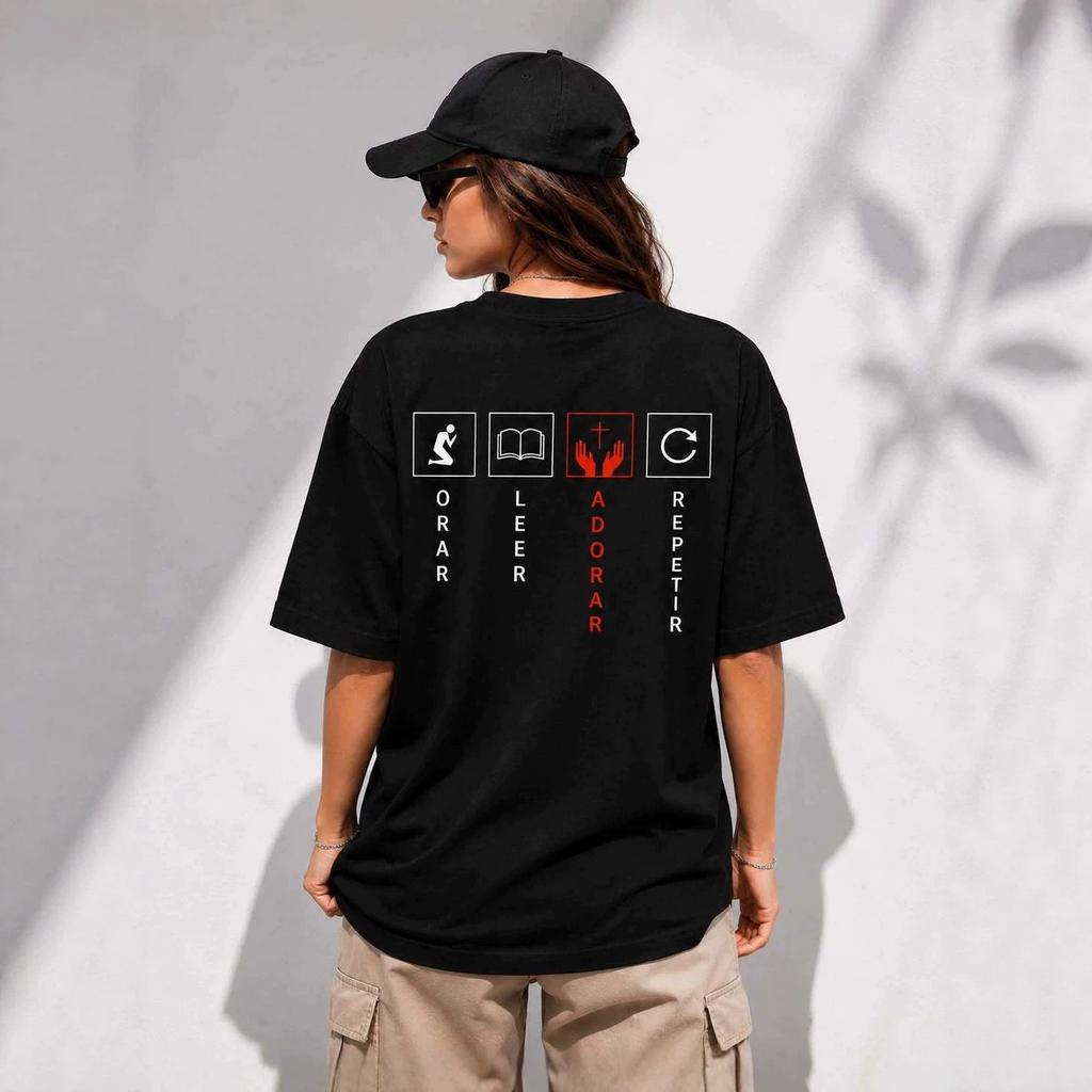 Aith-Based Streetwear Black Oversized T-Shirt Women Crown Of Thorns Jesus Cross Graphic Tee Dark Aesthetic Loose Fit Short Sleeve Top