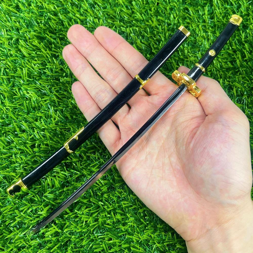 10inch Black Roronoa Zoro Katana Real Size Japanese Katana Original Samurai Sabre Ninja Knife One Piece Anime Zoro Sword Gift