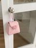 New Spring Summer Pink Small Square Bag Love Heart Shape Crossbody Bags Fashi Mini Handbag Cute Daily Shoulder Bags For Women