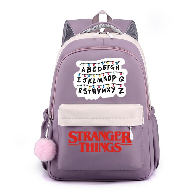 Stranger Things Stranger Things Fashion Peripheral Printing Student School Bag Large Capacity Backpack