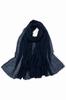 Women' Ink Blue Scarf 180x85 - Elegant, Smooth and Light Shawl in a Deep Color