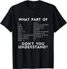 CNC Machinist G Code What Part Of Don't You Understand? Gift Unisex T-Shirt Mens Womens Tees Top