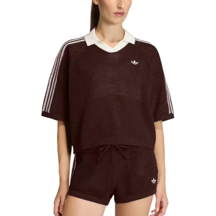 adidas Originals Logo Kurzarm Poloshirt Damen Oberteile KE0198