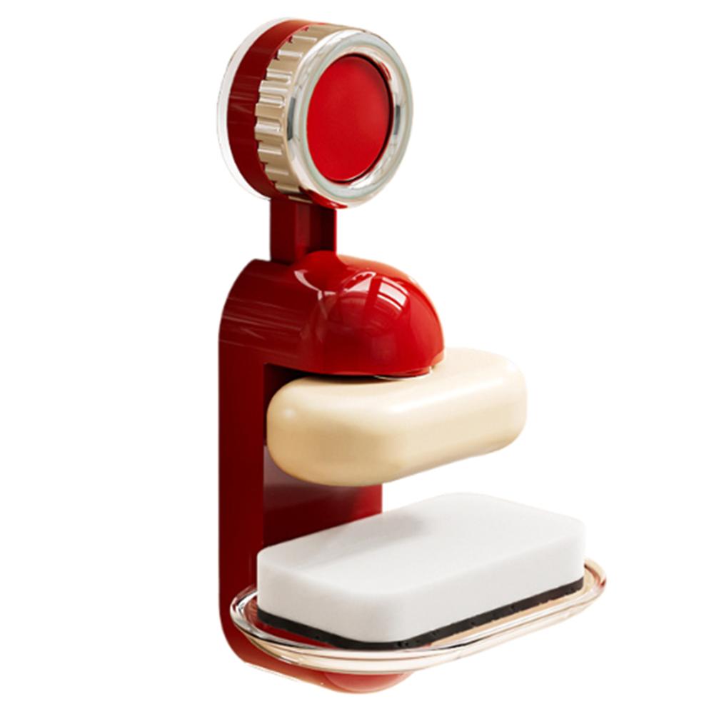

Magnetic Suction Cup Soap Holder Creative Bathroom Soap Rack Soap Dish Soap Containers Household красный