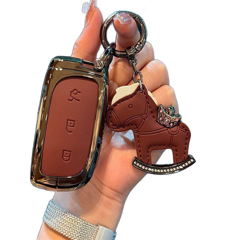 Lynk & Co 900 Leder Metall Schlüsseletui für 2025 Modell Z10 Fernbedienung