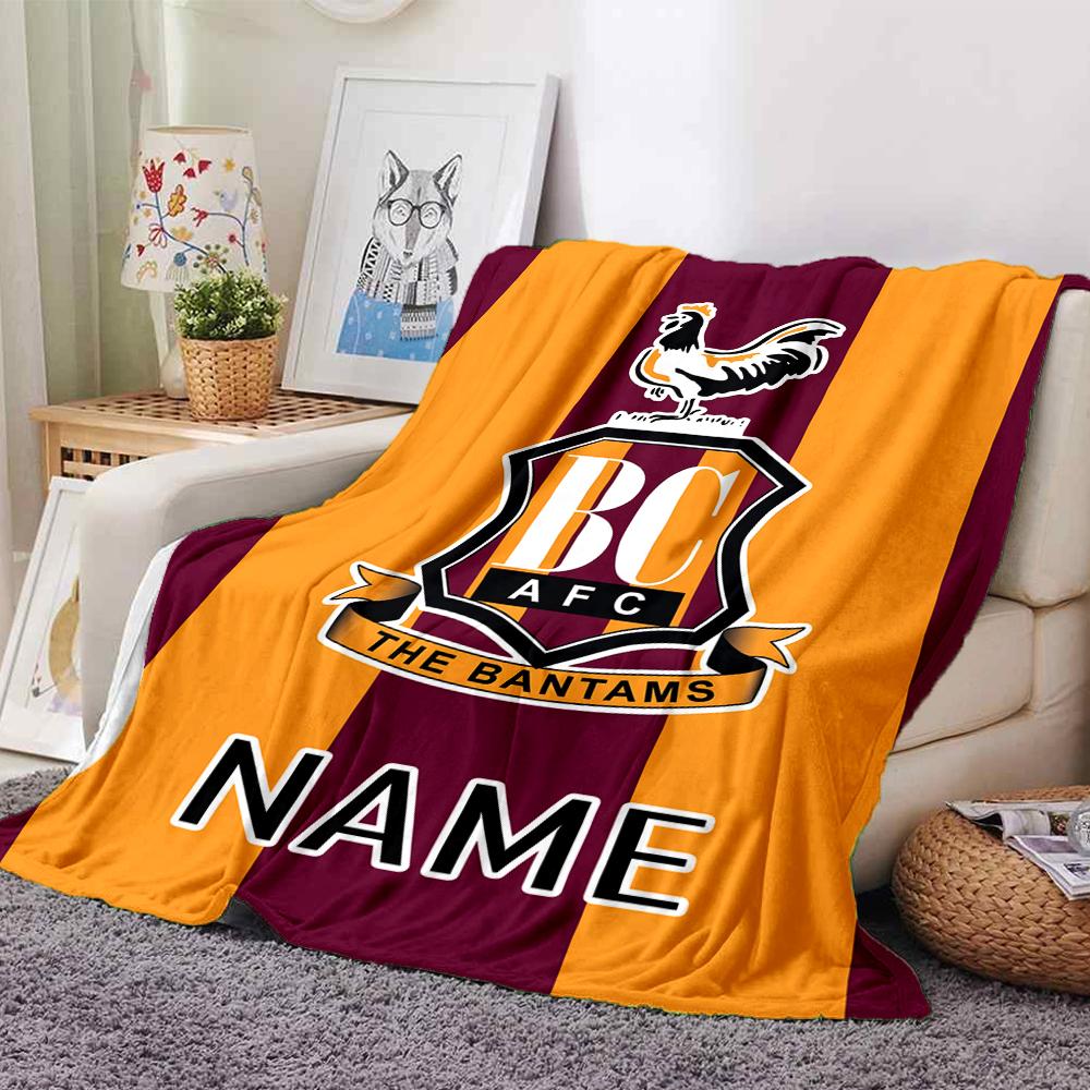 Custom Name AC Milan Crest Blanket for Couch & Bed, Plush Cozy Fuzzy Blanket Super Soft & Warm Blankets for Fall and Winter. 0908274