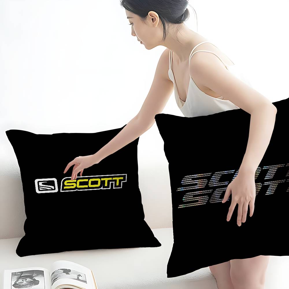 S-Scott Bike Logo Personalized Picture Text Home Decorative Pillows Household Gifts 45X45Cm