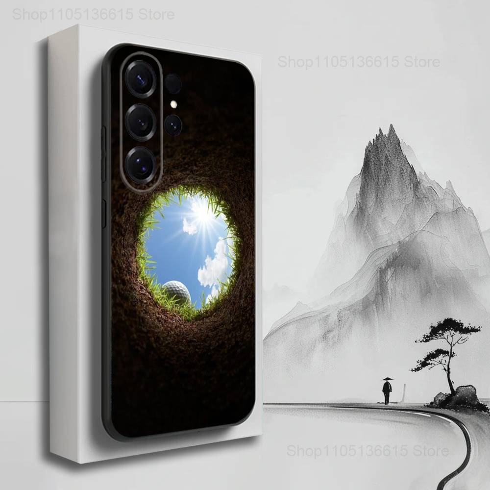 

Sport Golf Ball Phone For Samsung S22,Ultra,S25,S24,S23,FE,Plus,S21,S20,Lite,S10,S9,Soft Silicone Black SamsungS23plus5G