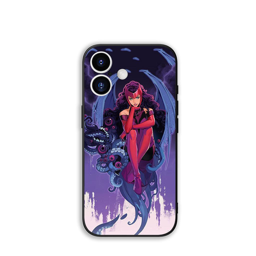 for Apple iPhone 17 16 11 Pro XS Max XR 6 7 8 Plus + 16E SE 2020 Air 5 SE2 Phone Cover Case M-Marvels Scarlet Witch Casing