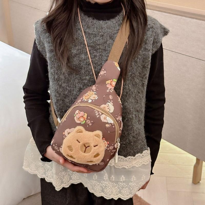 Fun Colorful And Plush Chest Bag For Kids With Adorable Cartoon Print And Lightweight Design For Daily Wear