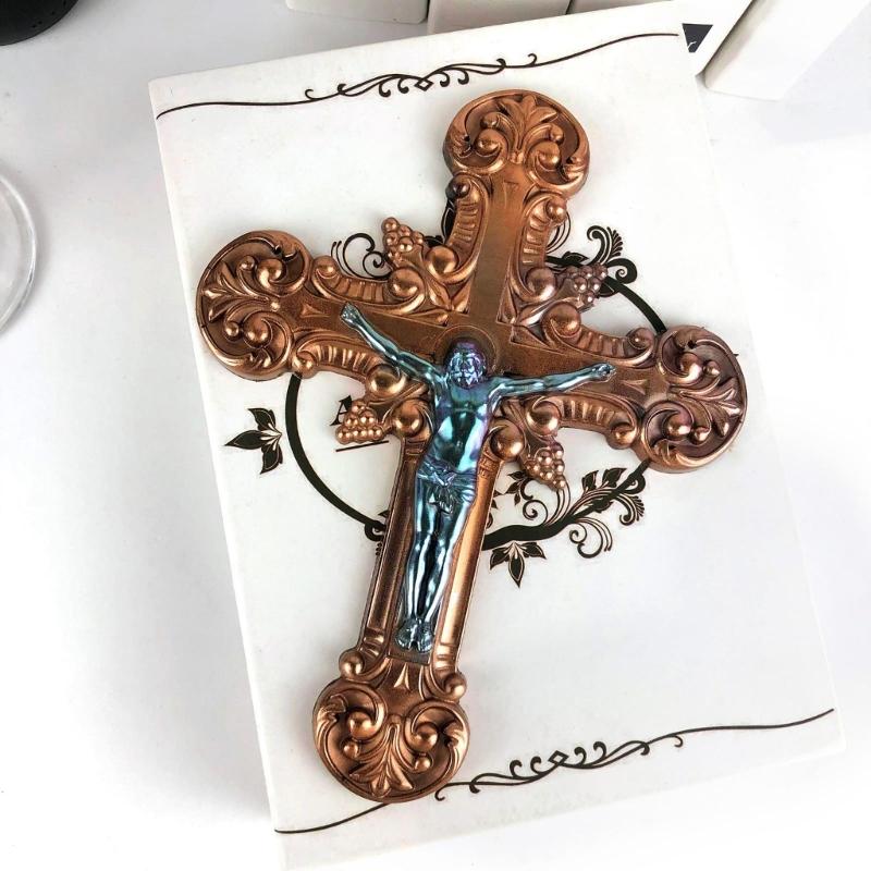Silicone Ornaments Moulds Cross Shaped Silicone DIY Hand-making Crafts Moulds Wall Crafts Decorations Silicone Material