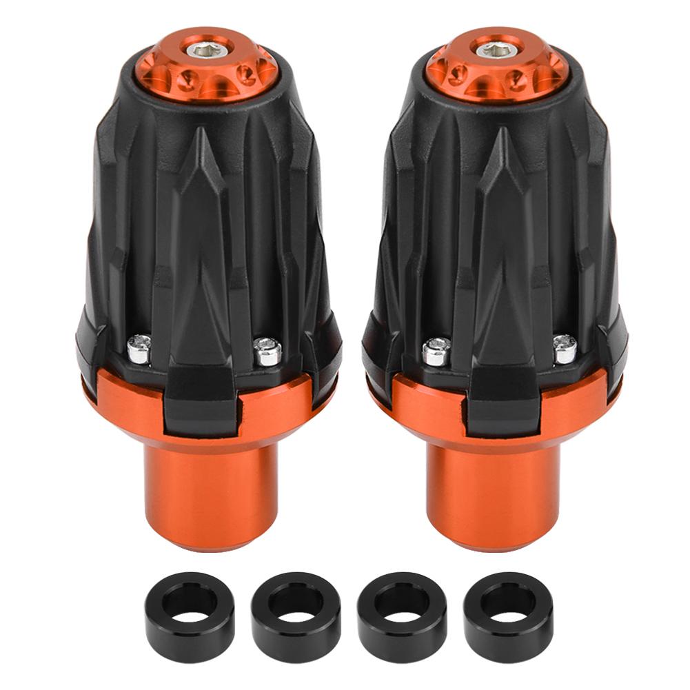 1 Pair of 10mm Motorcycle Exhaust Frame Sliders Anti Crash Pad Falling Protector Orange