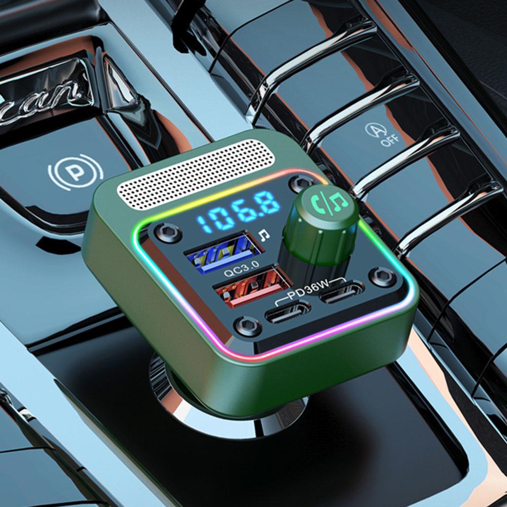

BC91 Car Bluetooth-compatible 5.3 Adapter FM Transmitter MP3 Player Dual PD Type-C+Dual USB Car Charger Type A