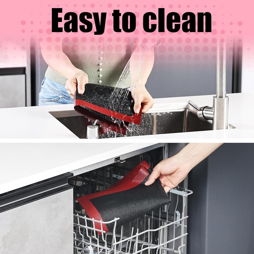 KitchenRaku Perforated Silicone Baking Mat, 15.7"x11.8" Reble Silicone Baking Sheets for Oven, Nonstick Bread Mat for Cookies, Macarons, Bread and