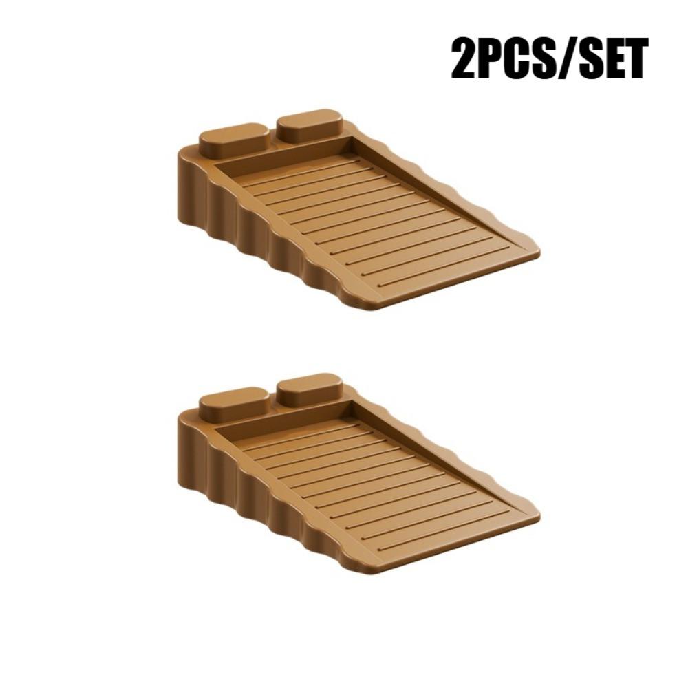 2PCS Home Office Under Door Draft Stopper Stackable Design Door Stopper Anti Collision Windproof Non Slip Soft Rubber Door Stop