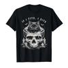 If It Fits I Sit Black Cat Skull Minimalist Meme Humor Tshirt For Men Women 100 Cotton T Shirts Short Sleeve Tops 04133