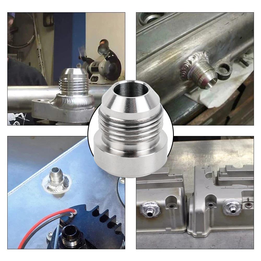 AN3 AN4 AN6 AN8 AN10 AN12 Stainless Steel Straight Male Weld Fitting Adapter Weld Bung Nitrous Hose Fitting HR069 Fuel System Fittings7