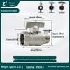Adjustable Copper Ball Valve for Water Pipes, 2 to 6-Minute Flow Control, 4-Point Threaded Tap