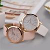 Women Leather Watch Ladies Quartz Wristwatch Round Dial Clock