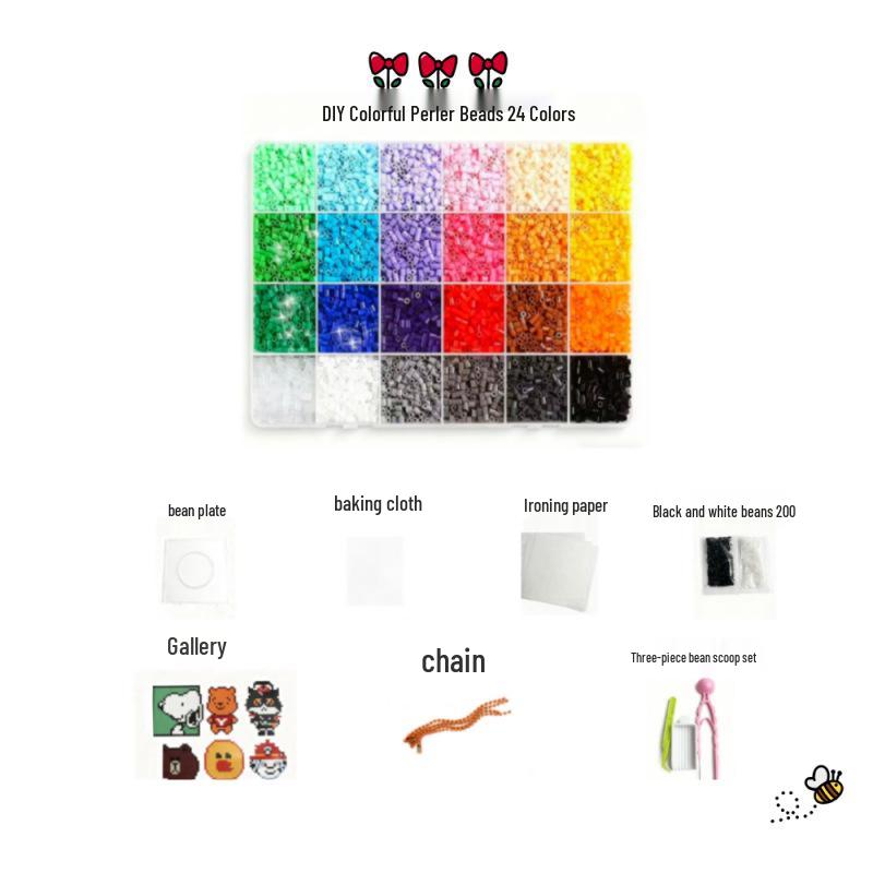 120 Color Fusion 3D Perler Beads Set, 2.6mm Small Beads, Compatible with MARD Beads