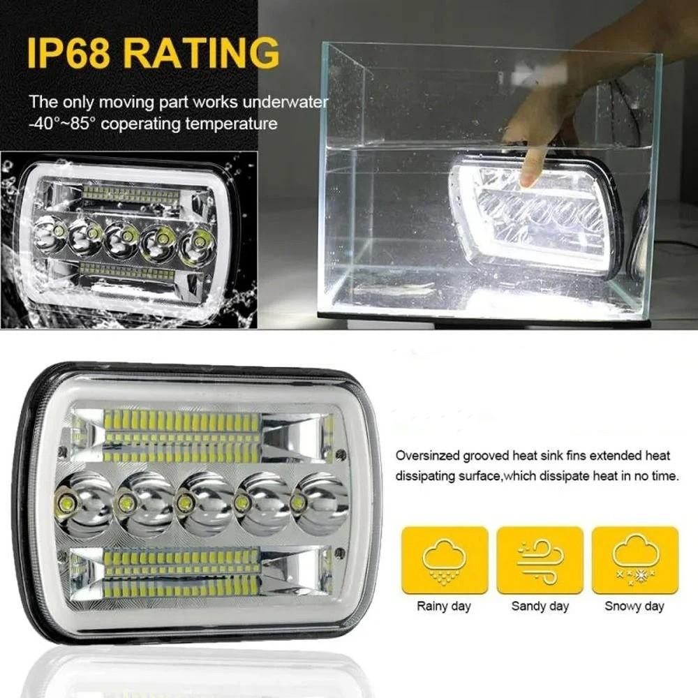 6000 K White Automotive Headlamp Amber DRL Headlight Assembly Led Headlights  Car Modification