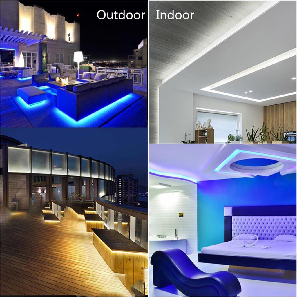 With EU Plug LED Strip Light 220V 2835 Waterproof LED Strip High Brightness 60LEDs/Meter Flexible Kitchen Outdoor Garden LED Light