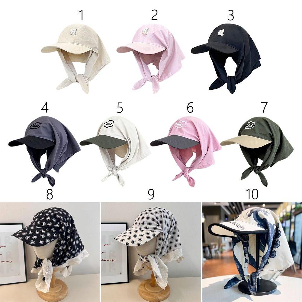 Quick Drying Headscarf Caps UV Neck Protection Peaked Cap Sun Hat for Women Spring and Summer
