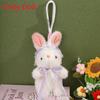 Adorable Bunny Pendant Plush Toy With Lace Accents For Kids And Teens