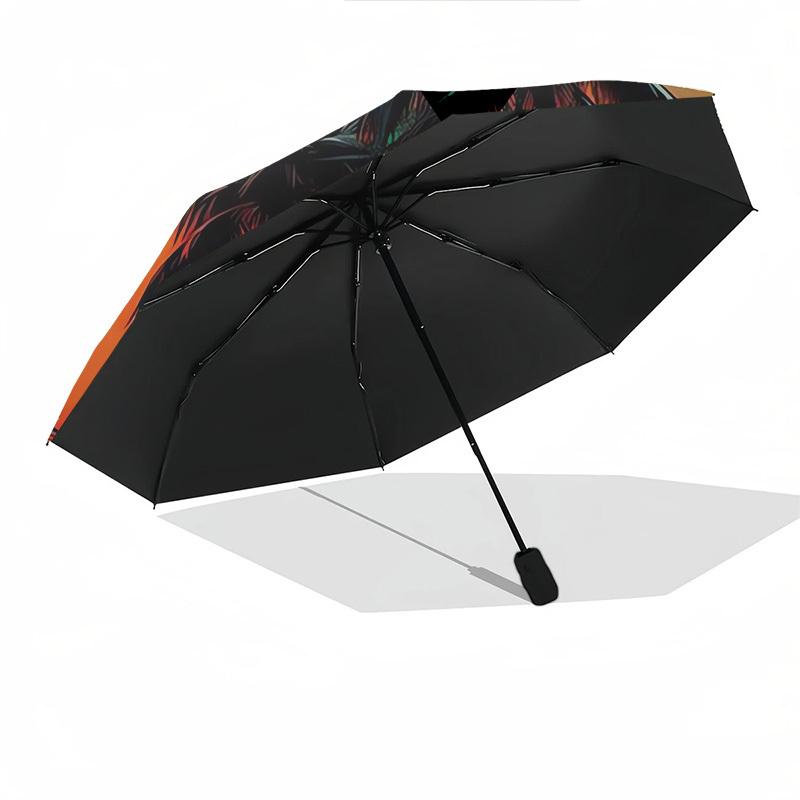 1pc Tropical Sunset with Palm Trees Umbrella with Plastic Handle,Suitable for All Seasons UmbrellaPT443