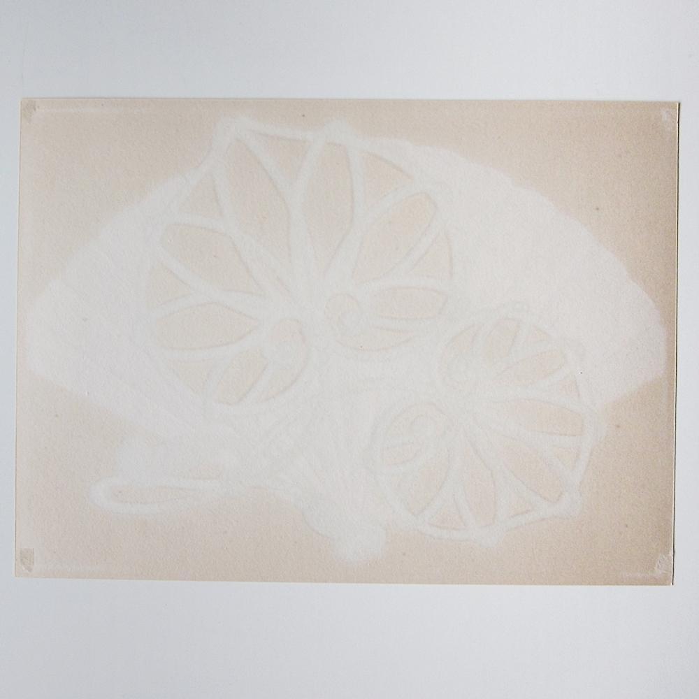 [USED] Antique woodblock print, knot pattern, Aoi