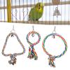 3pcs set Cotton Rope Bird Swing Toy Parrot Two Styles Cage Perch Stand Hanging Swings Toys