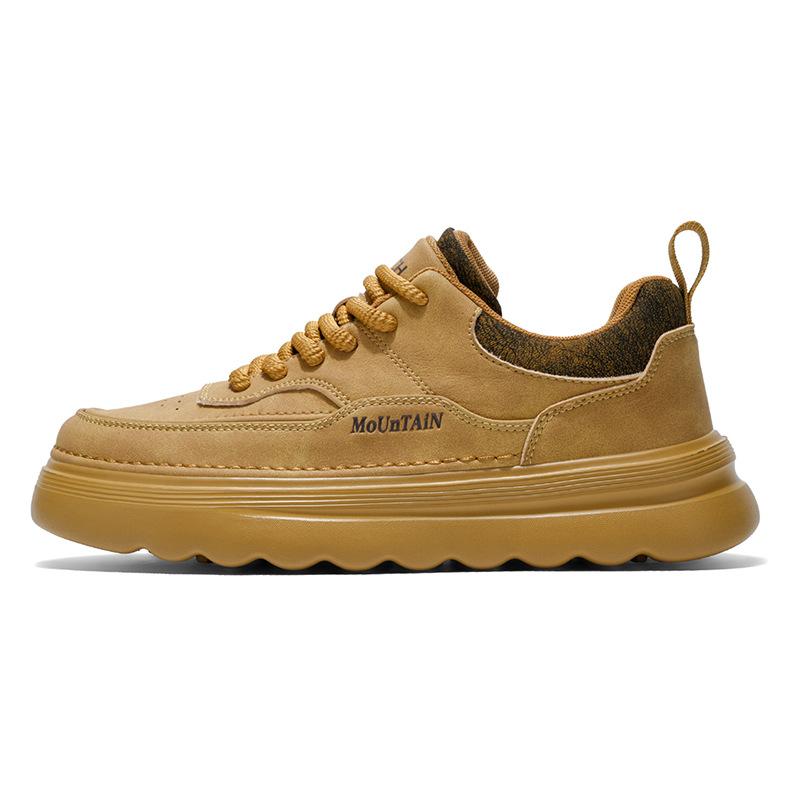 Lightweight and comfortable thick-soled leather high-quality shoes, sports and leisure inner heightening board shoes
