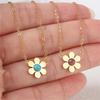 Fashion Flower Necklace for Women Summer High-end Little Daisy Collarbone Chain