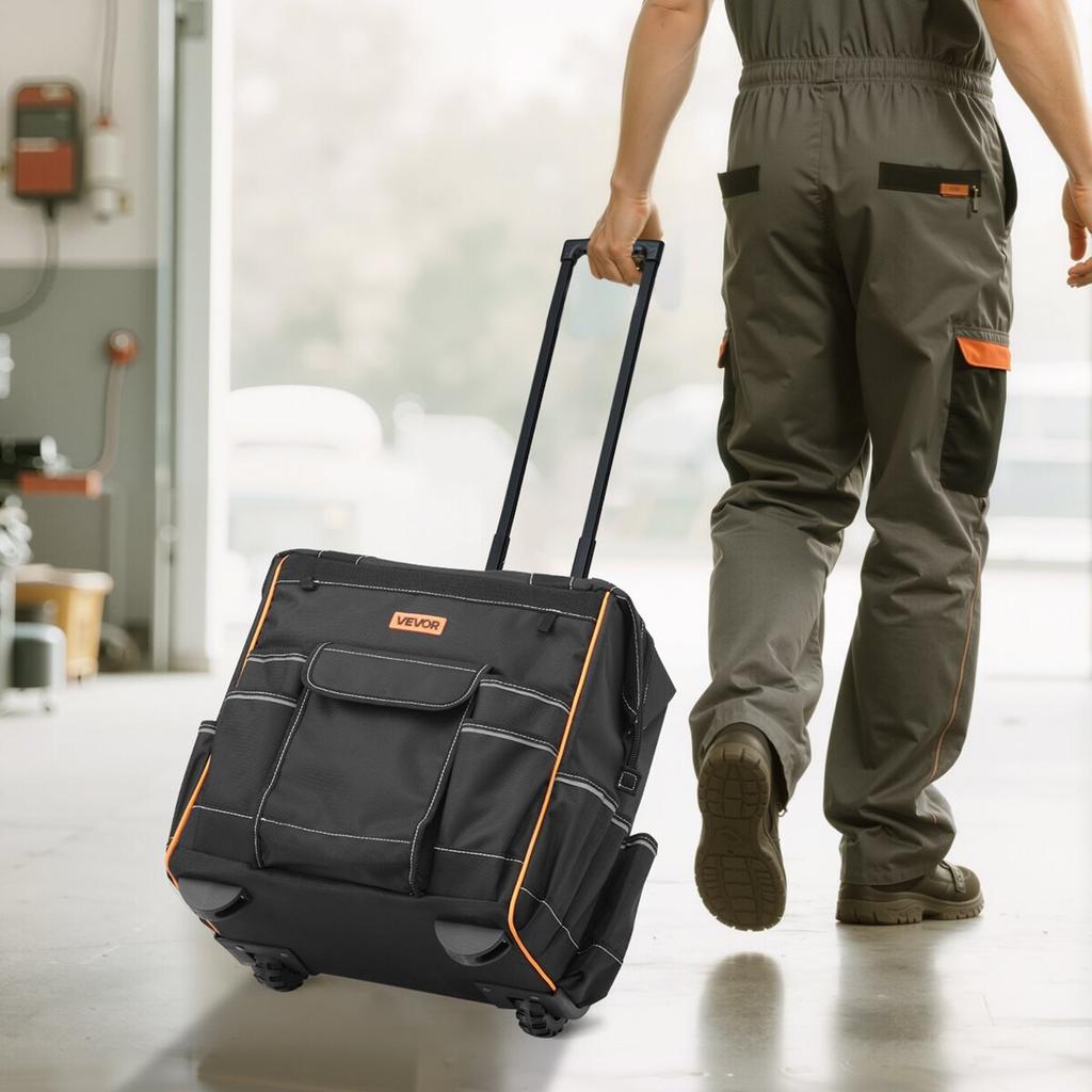 Rollende Werkzeugtasche 25 Taschen Robuste Rollende Werkzeugtasche auf Rädern