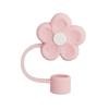 Cute Flowers Straw Covers Cap Splash Proof Reusable Dust-Proof Straw Caps Airtight Dust Proof Plugs Protector for Stanleys