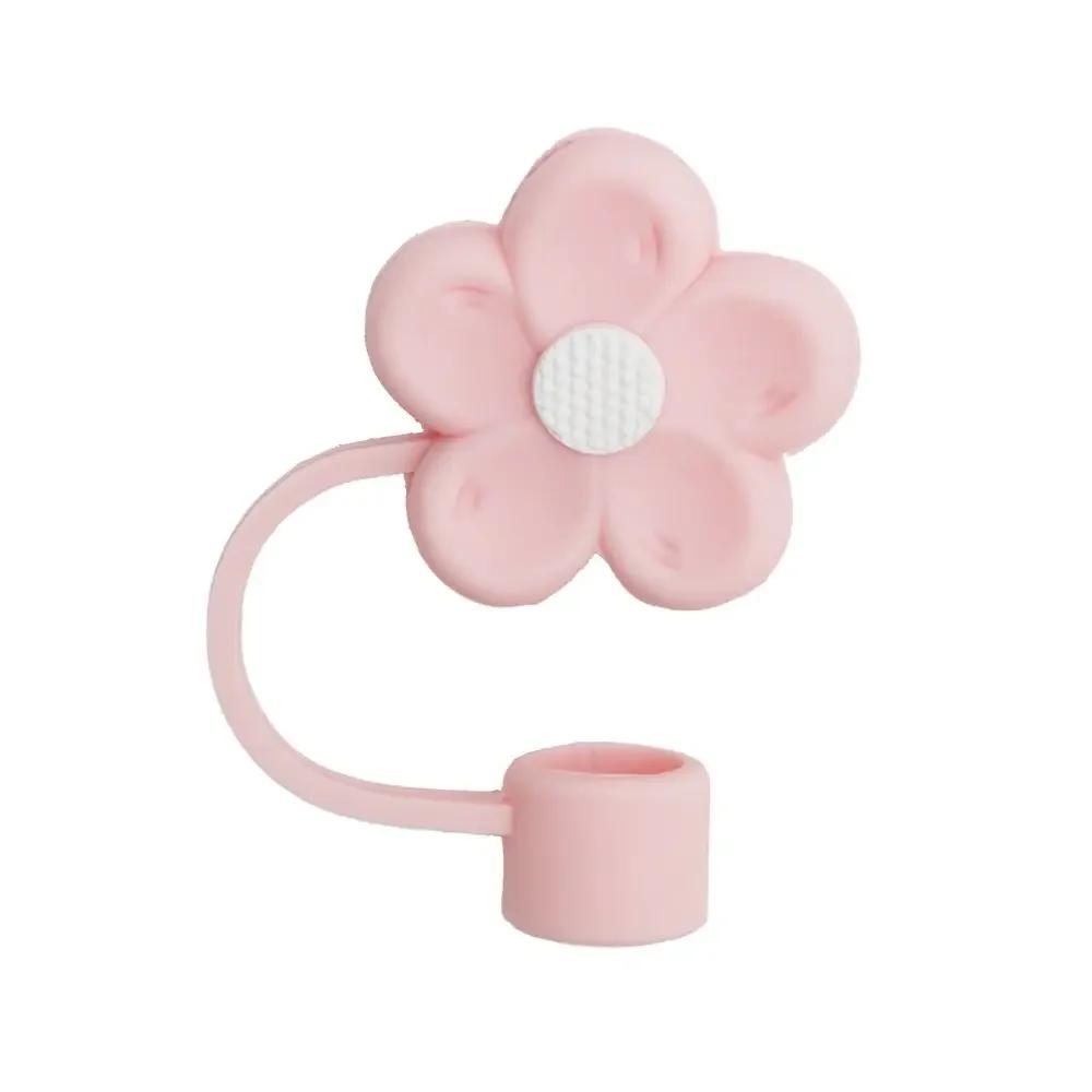 Cute Flowers Straw Covers Cap Splash Proof Reusable Dust-Proof Straw Caps Airtight Dust Proof Plugs Protector for Stanleys