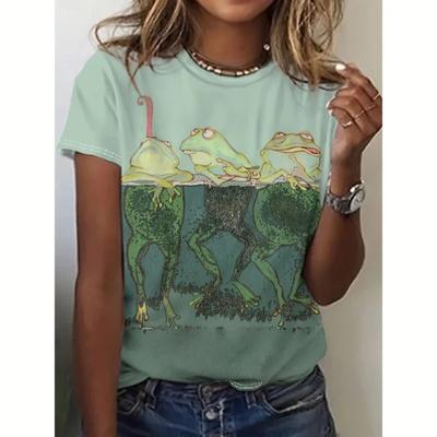 Fashion Female 3D T Shirt Summer Short Sleeve T-Shirts Pattern Print Casual O-Neck Pullover Women's Oversized T Shirt