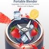 Individual USB Rechargeable Blender,  Portable Fruit And Vegetable Juicer Cup with 6 Blades And Travel Lid, Handheld Blender for Travel, Gym