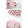 Little Girls Kids Princess Dress Simple French Style Solid Color Children Casual Dress