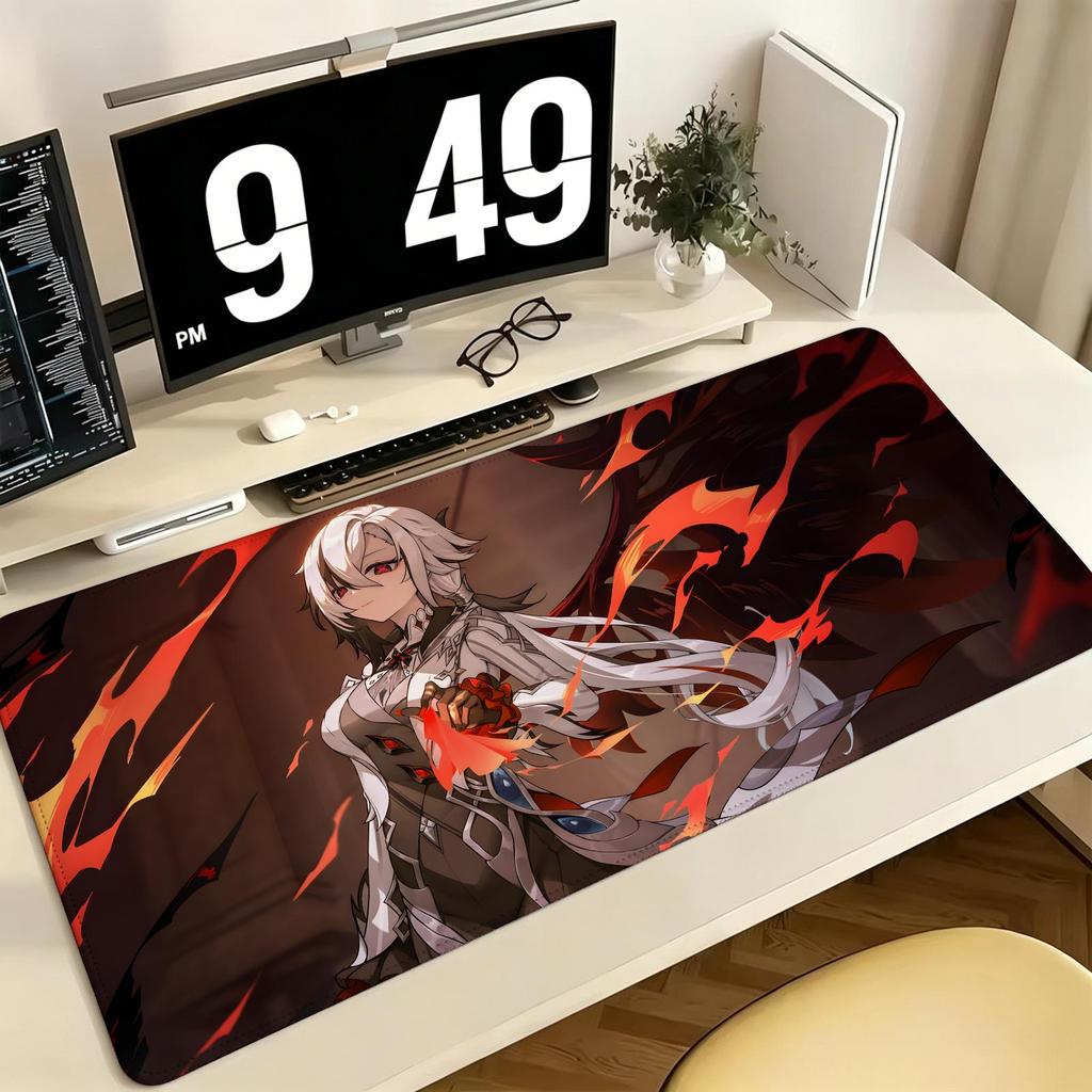 Genshin Impact Arlecchino Pro ESports Gaming Mousepad Extra Large NonSlip Stitched Edge Keyboard Laptop Desk Mat For Pc Gamer