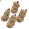 Haustier Hund Winter Anti-Rutsch-Bequem Gehen Warme Gemütliche Berber-Fleece-Schuhe Schneestiefel