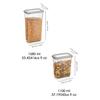 Set Of 10 Food Storage Containers With Leak-proof Lids - Labeled Pulses Box - 5x(1100ml, 1580ml)