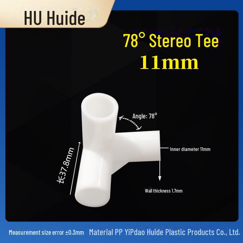 Three-Dimensional Plastic Right Angle Joint Connector for Tent and Studio Accessories