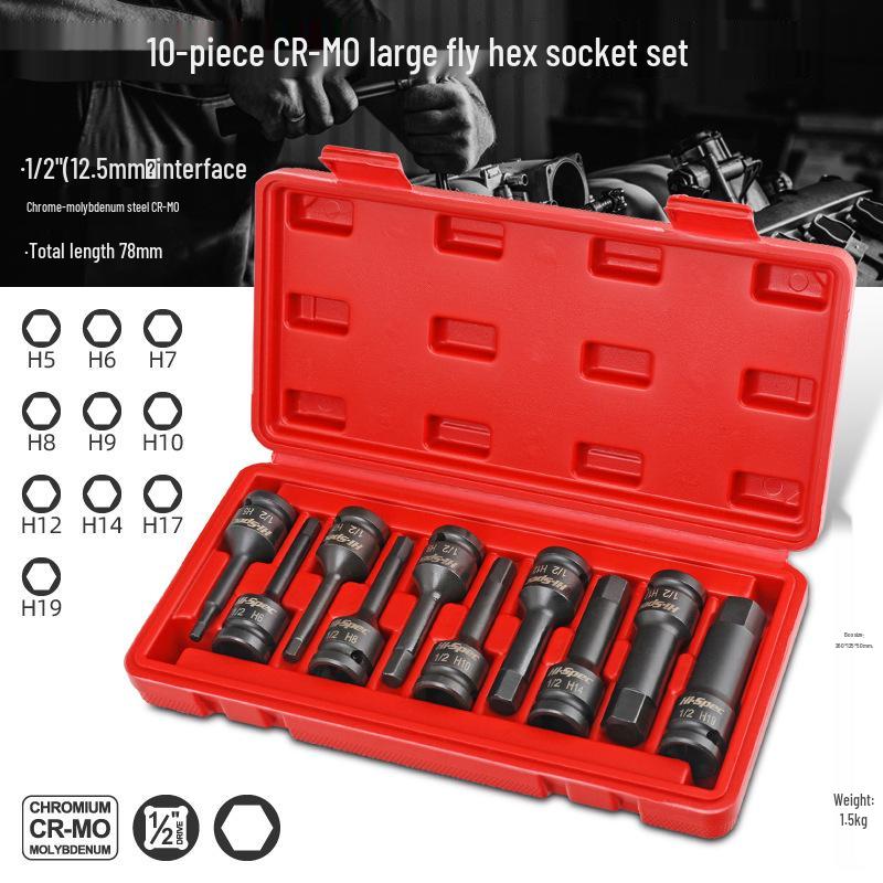 1/2" Electric Hex Socket Wrench and Screwdriver Bit Set